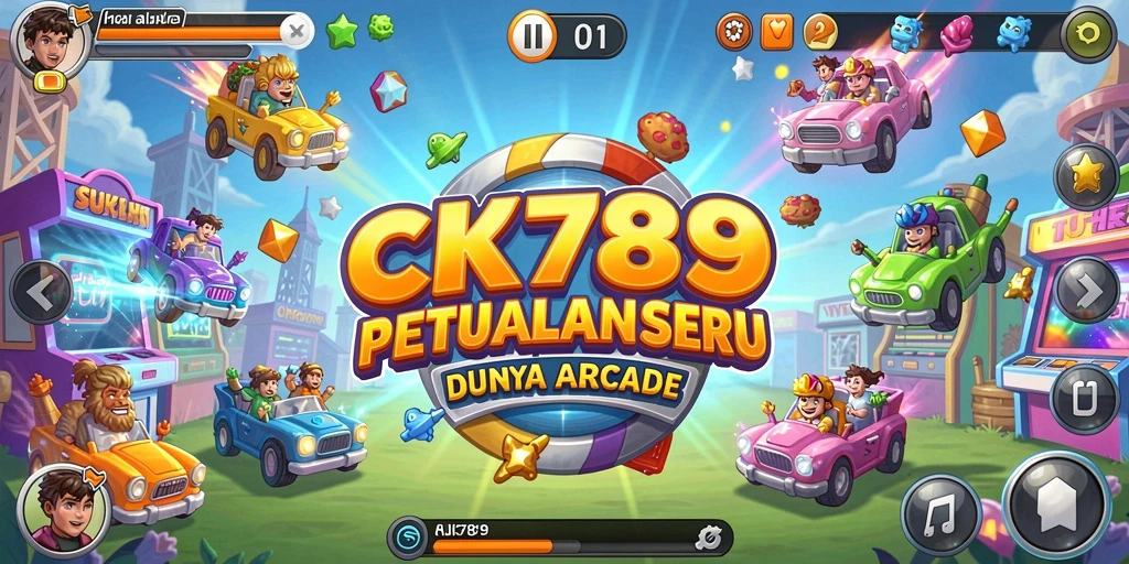 Screenshot gameplay CK789 menampilkan aksi seru dalam level Arcade.