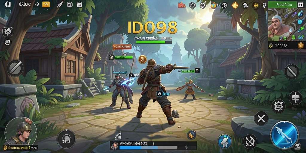 Tampilan gameplay intens dan strategis dalam ID098.