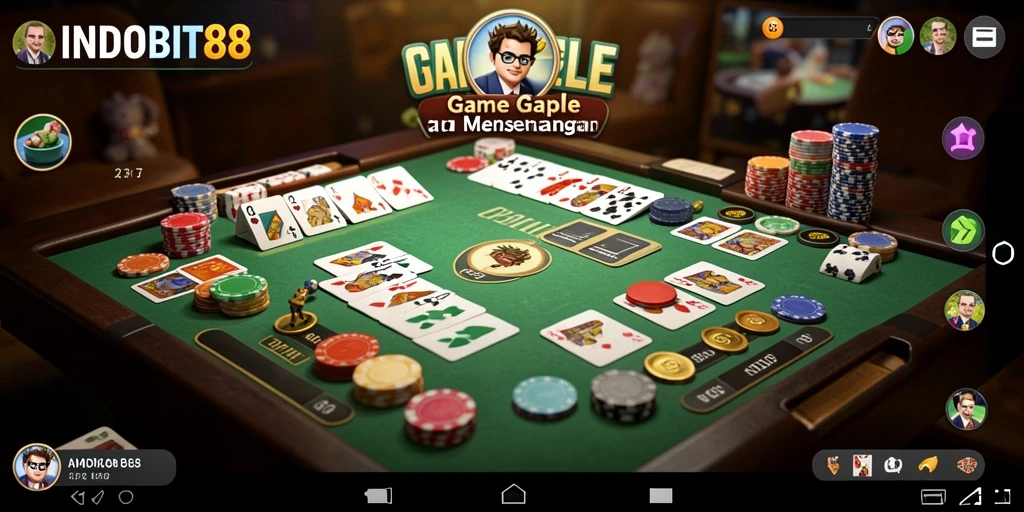 Gameplay Gaple yang seru dan interaktif di INDOBIT88.