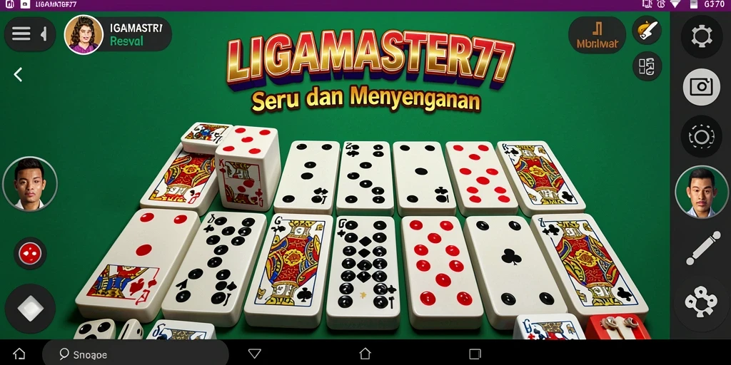 Tampilan gameplay LIGAMASTER77 yang seru dan interaktif.
