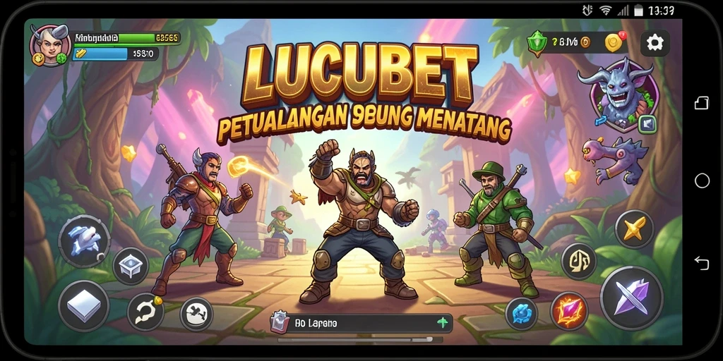 Screenshot gameplay LUCUBET yang menunjukkan petualangan seru.