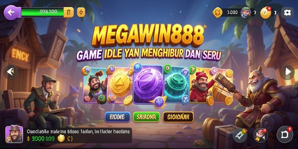 Tangkapan layar MEGAWIN888 menampilkan karakter dalam aksi game Idle.