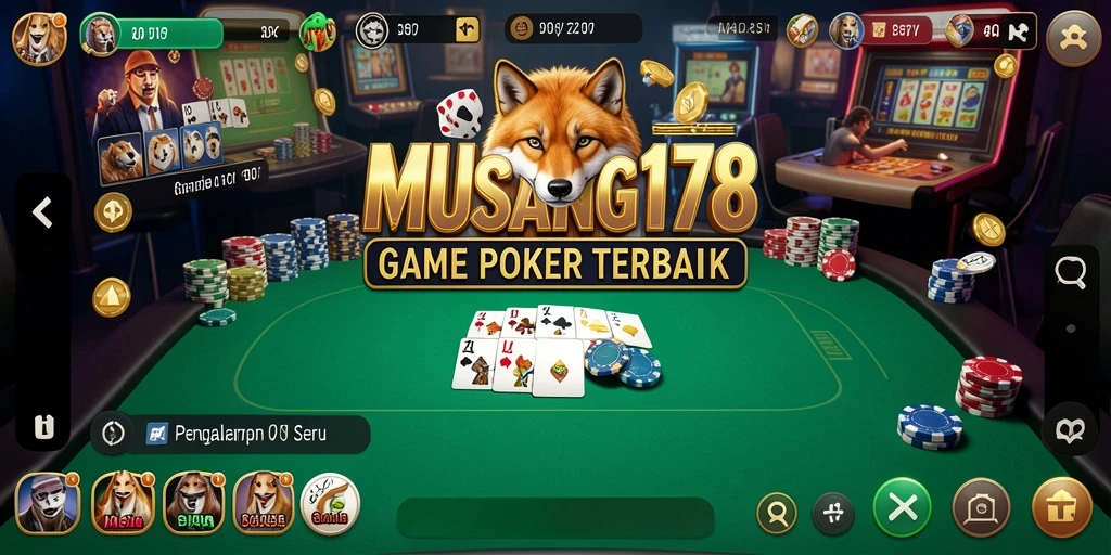 Tampilan gameplay Poker yang seru dan penuh tantangan.