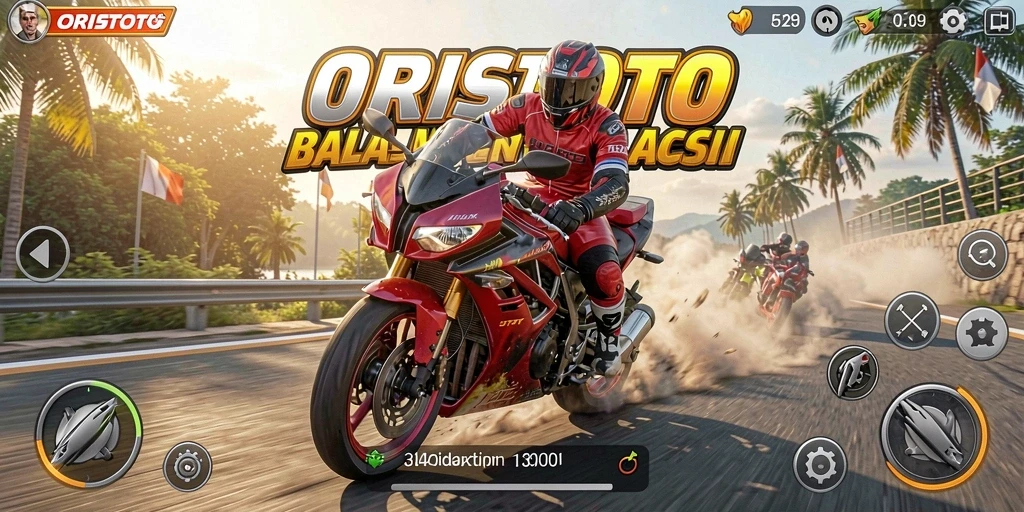 Gameplay seru dan menegangkan dari ORISTOTO di trek balap.
