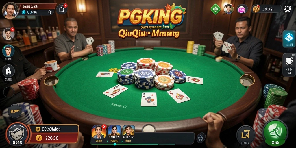 Screenshot menunjukkan gameplay QiuQiu yang seru dan interaktif.
