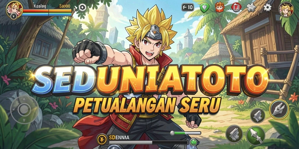 Tampilan gameplay menarik dari SEDUNIATOTO dengan karakter anime.