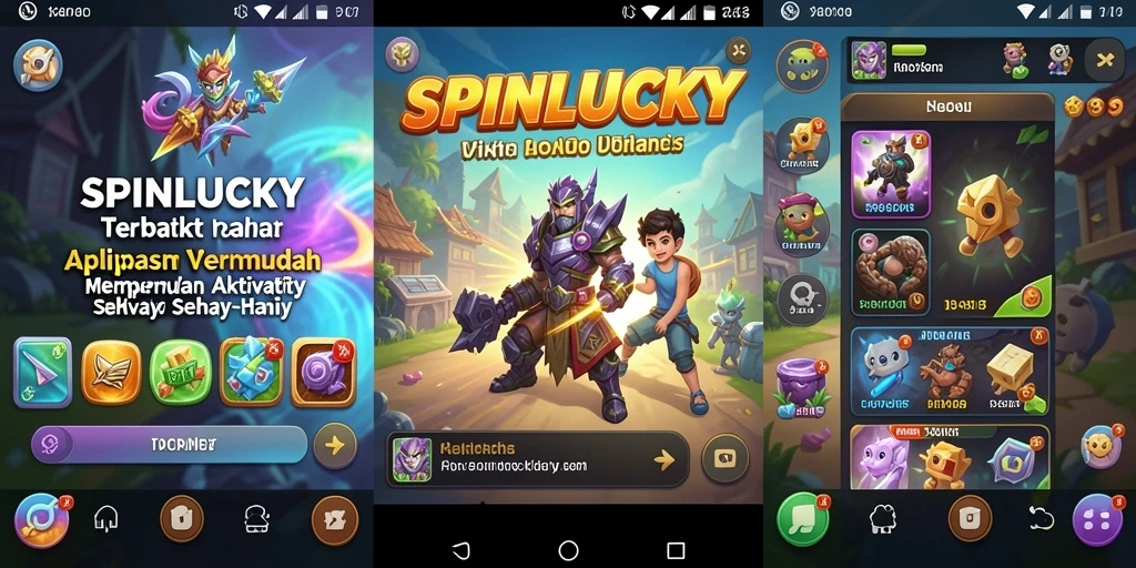 Tampilan antarmuka SPINLUCKY yang sederhana dan mudah digunakan.