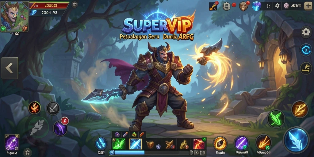 Tampilan gameplay dinamis di SUPERVIP yang penuh aksi.