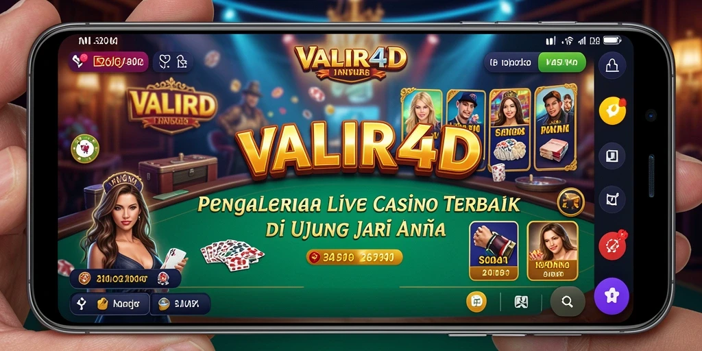 Tampilan gameplay VALIR4D dengan dealer langsung di meja blackjack.
