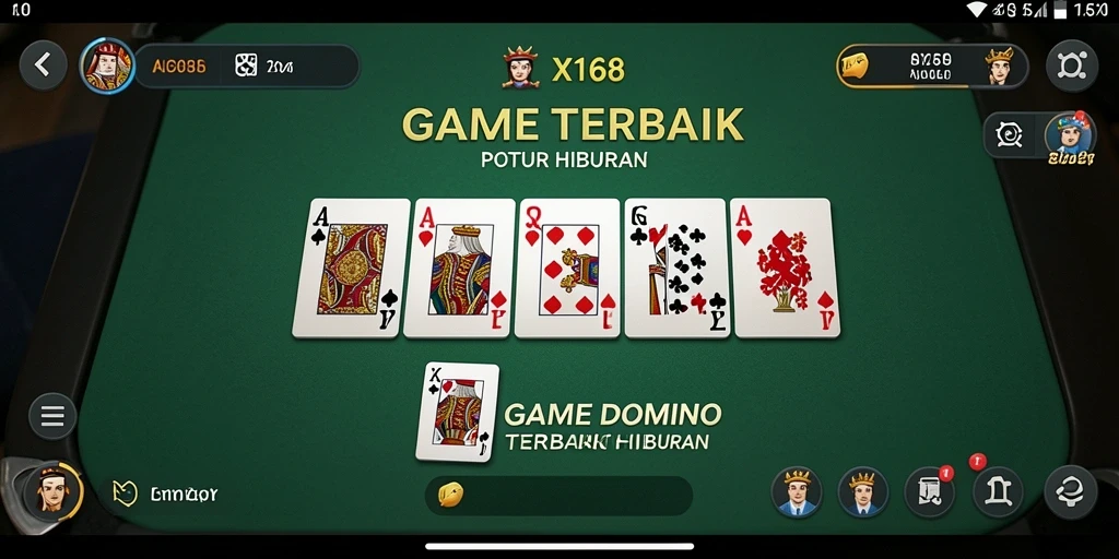Tampilan gameplay Domino yang mendebarkan dalam X168.